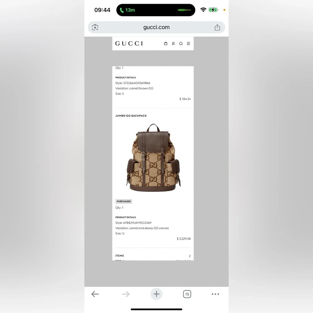 Gucci Beige and Brown Backpack - Picture 10 of 10